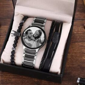 סט שעון לגבר עם תמונה