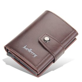 ארנק כרטיסים נשלפים חום כהה