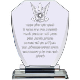 מגן הוקרה עם צריבה