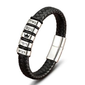 צמיד לגבר עם חריטה