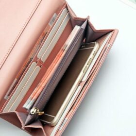 ארנק ורוד לאשה עם חריטת תמונה