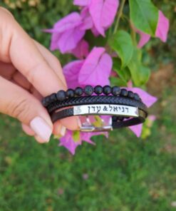 צמיד לגבר עם חריטה