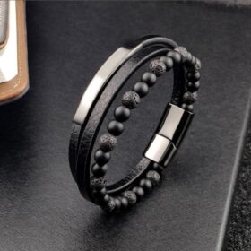 צמיד לגבר עם חריטה