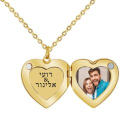 שרשרת לב עם תמונה