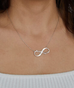 Alternative view of שרשרת אינפינטי שמות לאישה כסף טהור 925 ניתן לבחור כל שם
