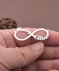 Alternative view of שרשרת אינפינטי שמות לאישה כסף טהור 925 ניתן לבחור כל שם