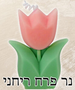 נר פרח ריחני צורת לב