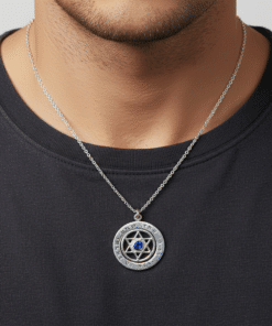 שרשרת מגן דוד כסף לגבר