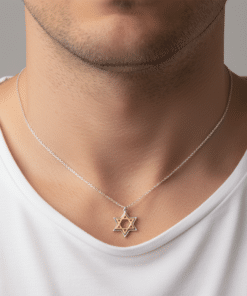 שרשרת מגן דוד כסף לגבר