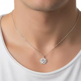 שרשרת כסף שמע ישראל לגבר