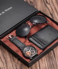 Alternative view of סט מהודר לגבר 6 הכולל ארנק קטן שעון ומשקפי שמש - אזל זמנית מהמלאי