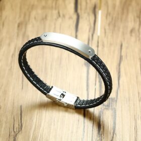 צמיד לגבר עם חריטה