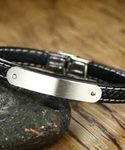 צמיד לגבר עם חריטה