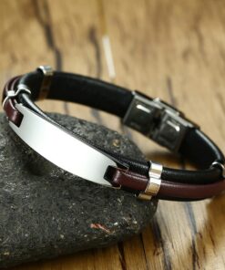 צמיד לגבר עם חריטה